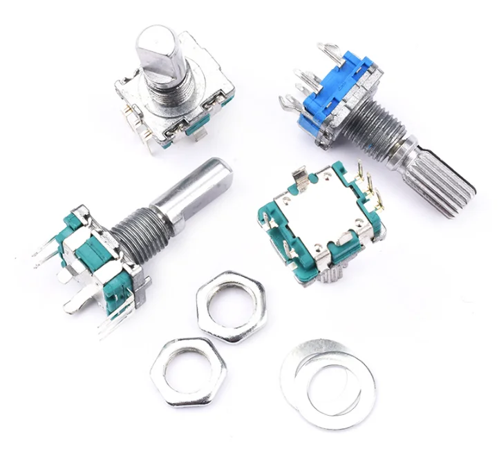 

5 шт./лот 20-позиционный Поворотный энкодер на 360 градусов EC11 w Кнопка 5-контактная ручка длиной 15/20 мм со встроенным кнопочным переключателем