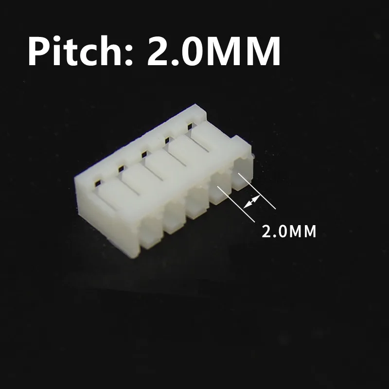 100PCS LOT JC20 plastic shell plug Housing 2.0MM Pitch 2P 3P 4P 5P 6P 7P 8P 9P 10P 11P 12P connector