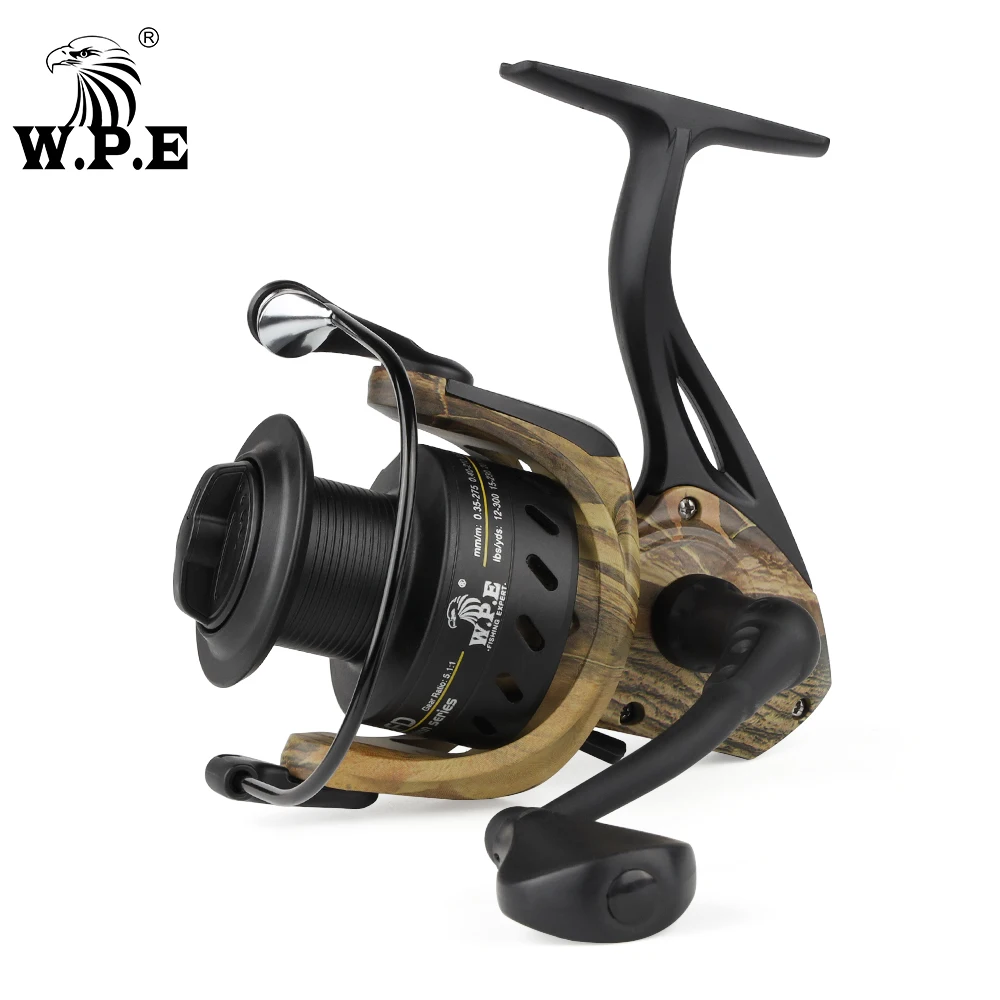 W.P.E CAMOU SPINN 2000 3000 4000 5000 Series Fishing Reel High Speed 9+1 Ball Bearings Spinning Reel Fishing Tackle Carp Fishing