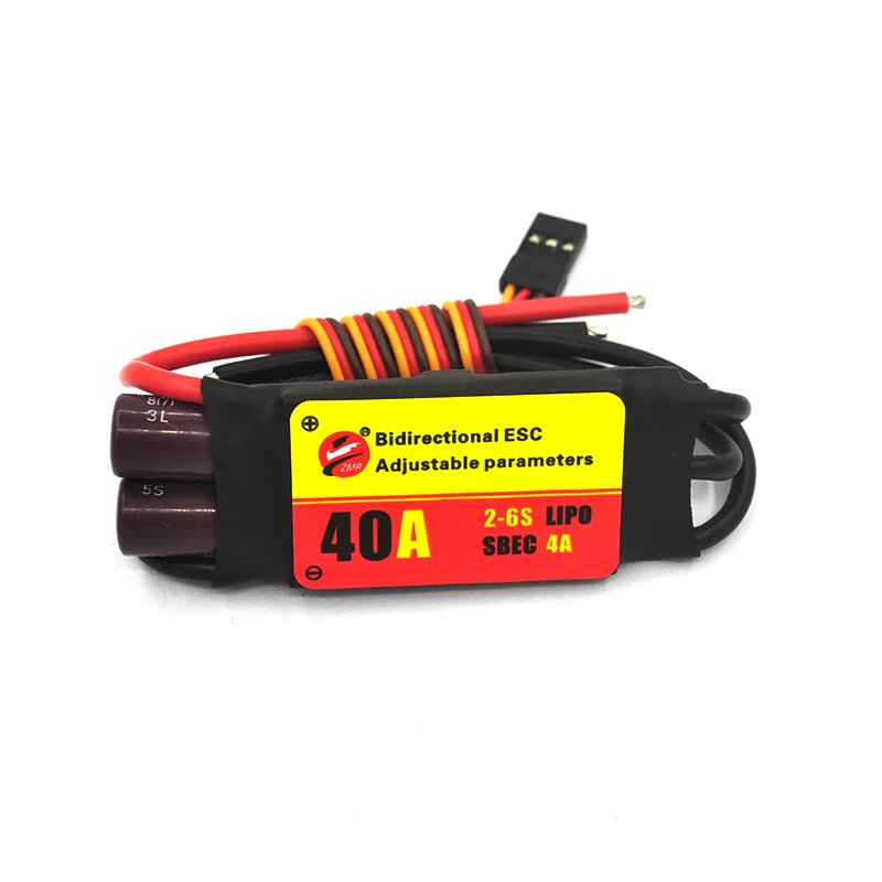 ZMR 12A 20A 30A 40A 60A 80A 100A ESC senza spazzole regolabile bidirezionale + scheda programma per elica subacquea pneumatica per auto RC