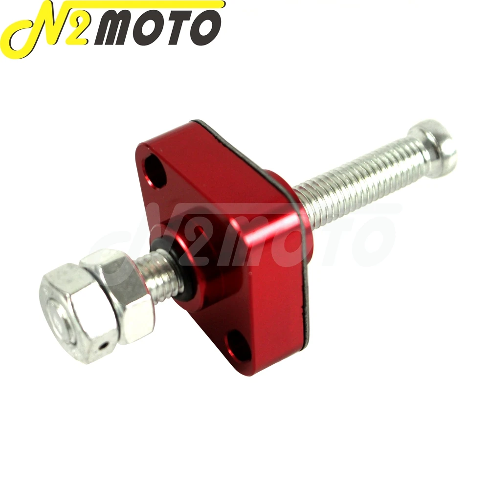 Tensor de cadena de leva Manual para motocicleta, accesorio rojo de aluminio CNC para Honda CBR600F, CBR600F2, CBR 600, F1, F2, Hurricane 600,