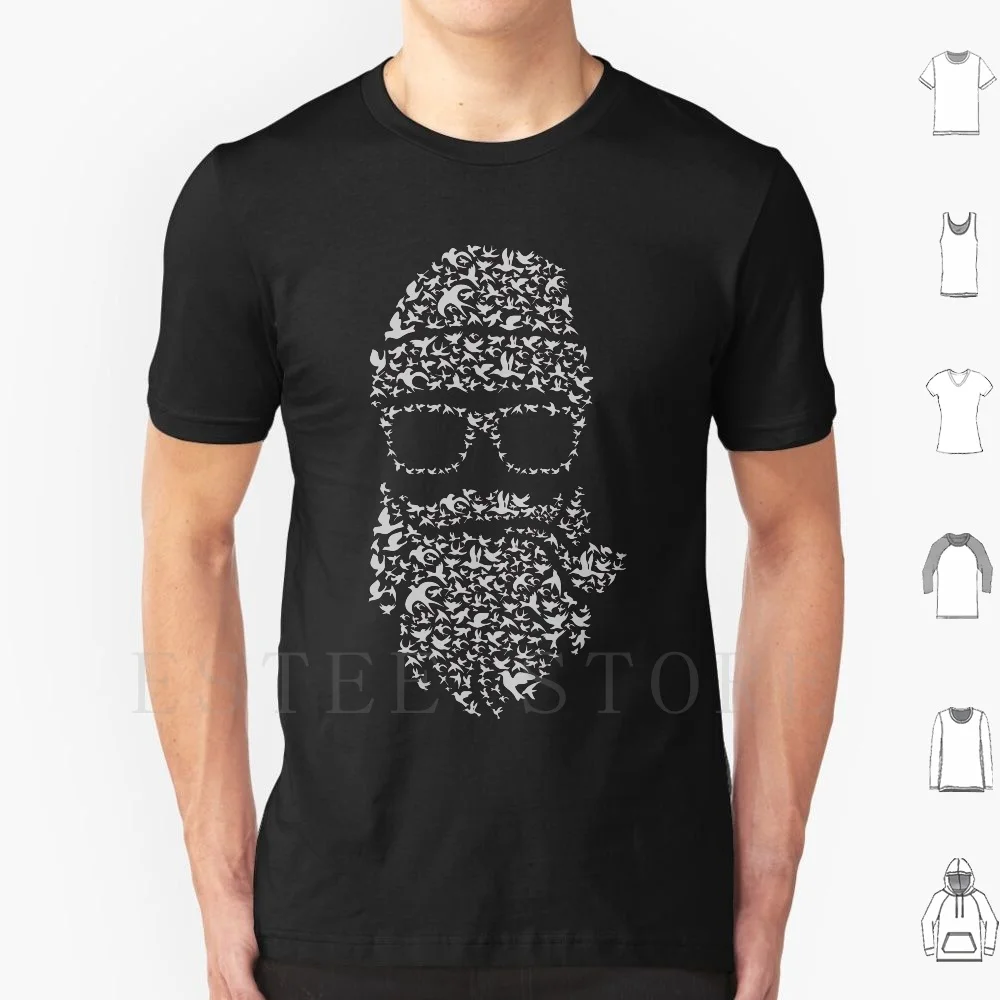 Beard Birds Light Grey T Shirt DIY Big Size 100% Cotton Beard Beard November November Beard Facial Hair Beard Lives