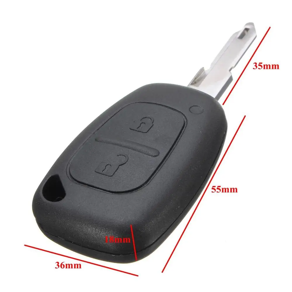 2pcs Car Button Remote Key Shell Cover Fob Case For Vauxhall for Opel Vivaro/Renault Movano Trafic Renault Kangoo Blank