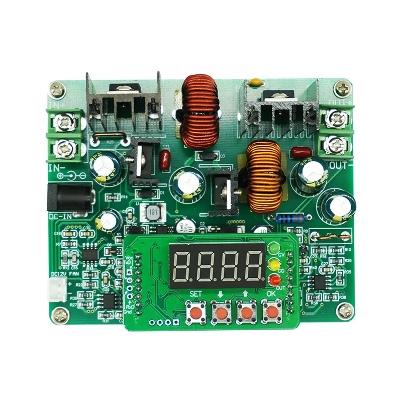 JUNTEK DPS-3806 voltage regulator constant current digital control  dc buck-boost power supply module LED driver 0-38V 0-6A