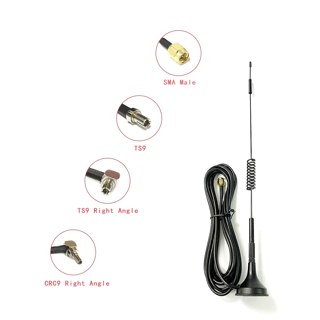 

1 антенна LTE 4G 3G GSM 700-1920/1990-2700 МГц с магнитным основанием, разъем CRC9/TS9/SMA для беспроводного модема, оптовая продажа