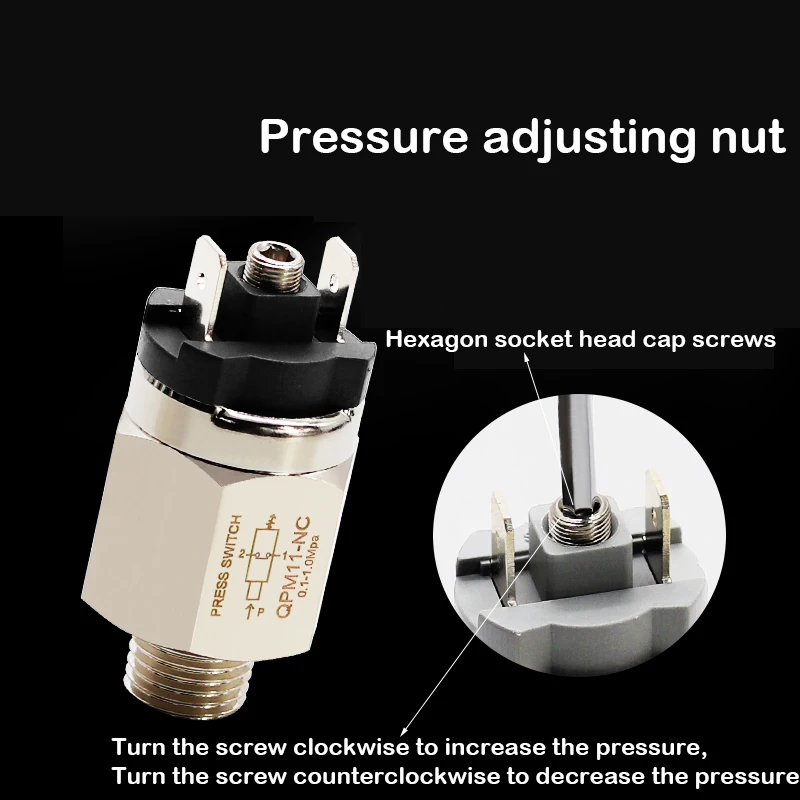 QPM11-NO/NC pneumatic adjustable pressure switch air compressor