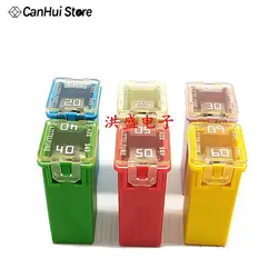 1PC PEC JT 20A 25A 30A 40A 50A 60A Insurance Auto Square Fuse Tube for Car Air Conditioning Insurance Fan Square Automobile Fuse