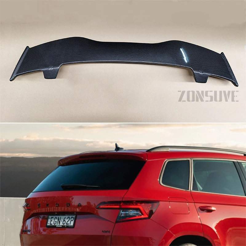 For Skoda karoq 2017-2020 Spoiler ABS Plastic Hatchback Roof Rear Wing Body Kit Accessories