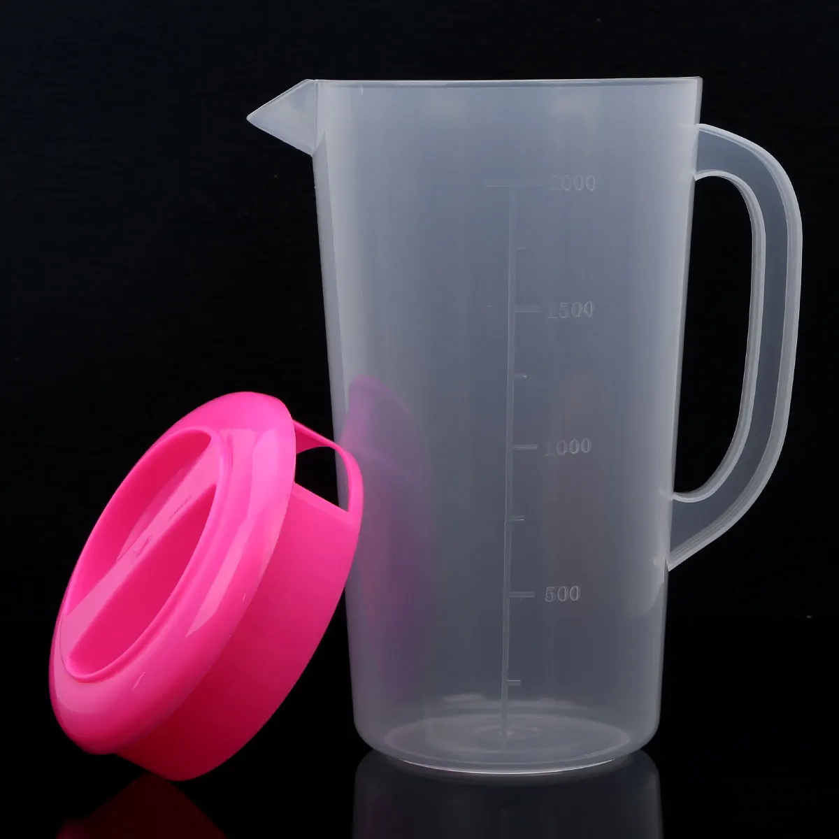 Large Capacity Food Grade Plastic Measuring Water Pitcher Jug Kitchen Pitcher Water Filters with Lids for Ice Tea Juice Beer