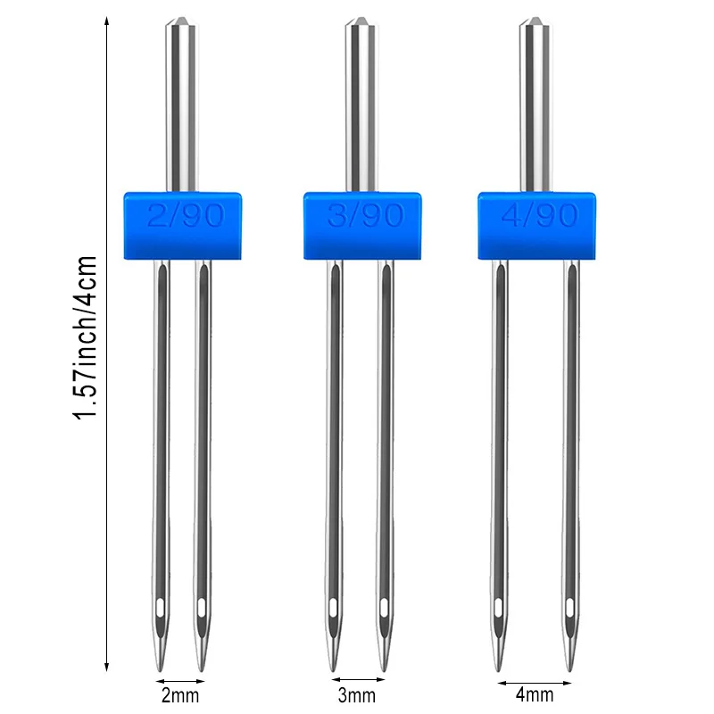 LMDZ 3-12 Pz/set Durevole Doppio Doppio Doppio Perno Doppio Estensibile Macchina Aghi 3 Dimensioni Mix Dimensioni 2.0/90 3.0/90 4.0/90 con Scatola