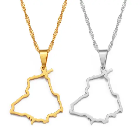 Anniyo Punjab State India Map Pendant Necklace Outline Jewelry #212721