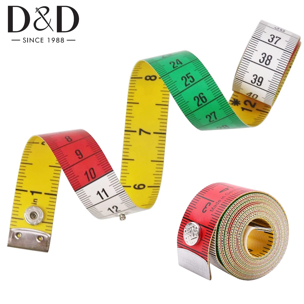 50/100pcs Tape Measure Measuring Tape for Body Fabric Sewing Tailor Cloth Craft Measurements with Snap Fasteners Sewing Tools