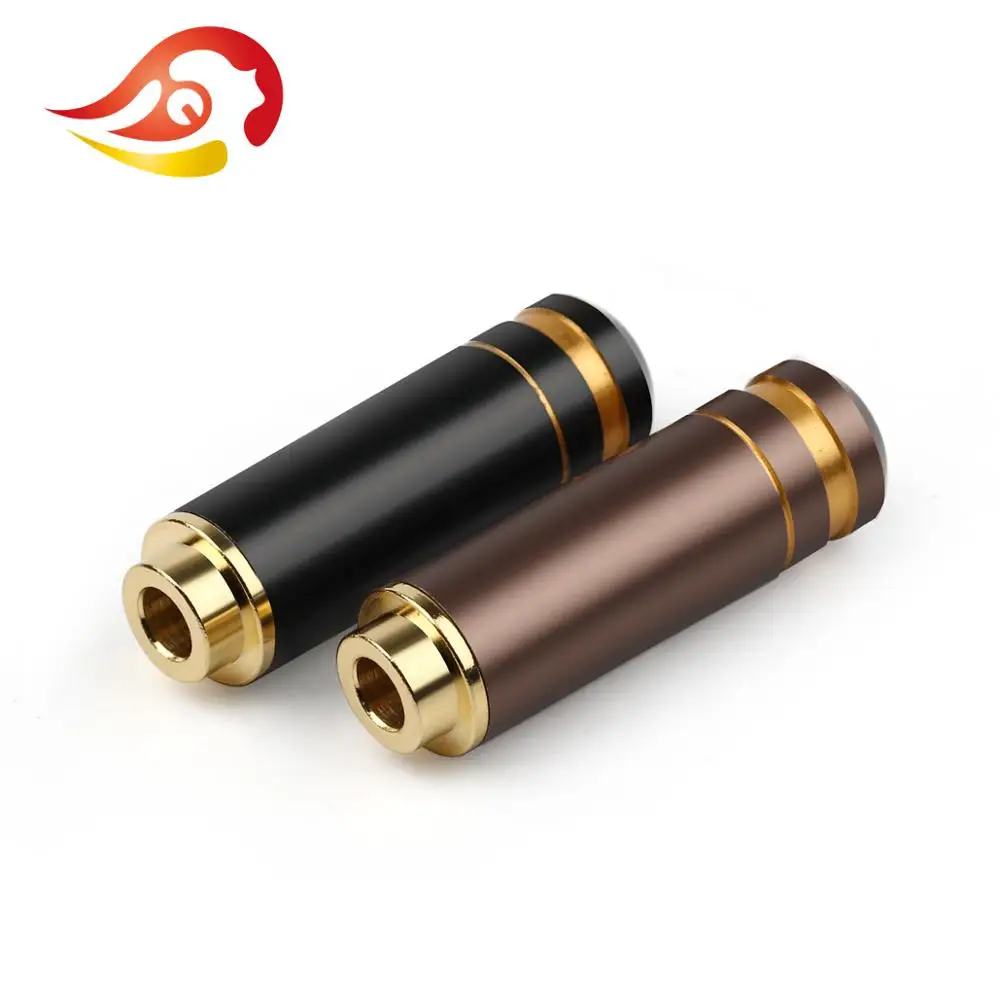 QYFANG 4.4mm 4 Pole 3 Contact Balanced Stereo Earphone Female Jack Audio Plug Headset Metal Adapter DIY Upgraded Wire Connector