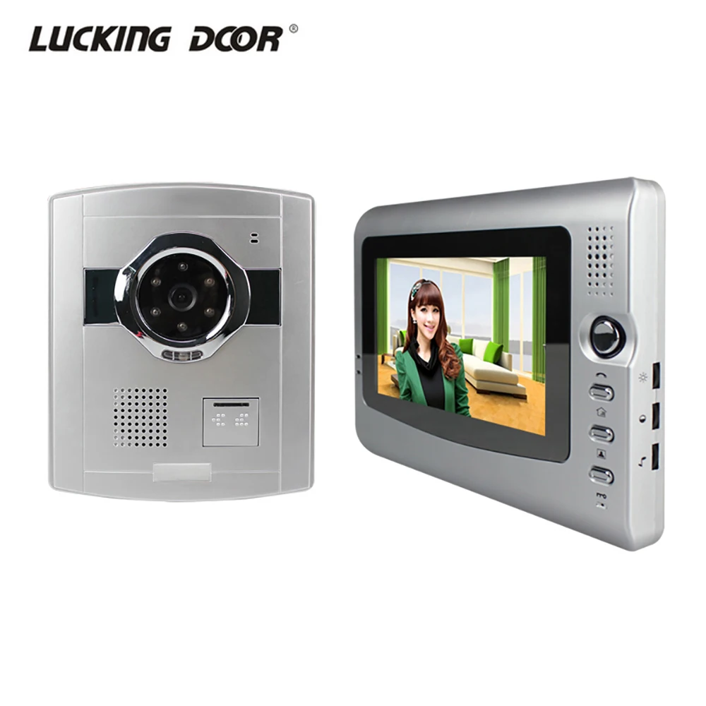 7 inch Wired Video Doorbell Video Intercom Rainproof Camera Visual Intercom Two-way Audio Remote Unlock Video Door Phone