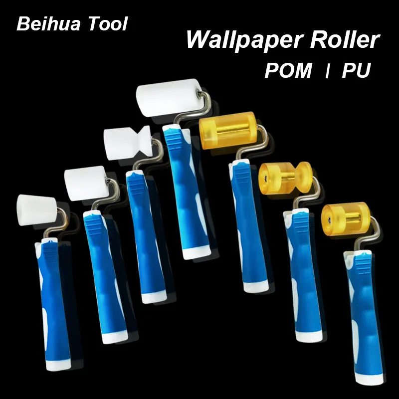 2-calowe płaskie rolki dociskowe do tapet 5 cm 6 cm POM PU Wysokiej jakości rolka dociskowa do tapet Narzędzie ręczne DIY Gładka rolka