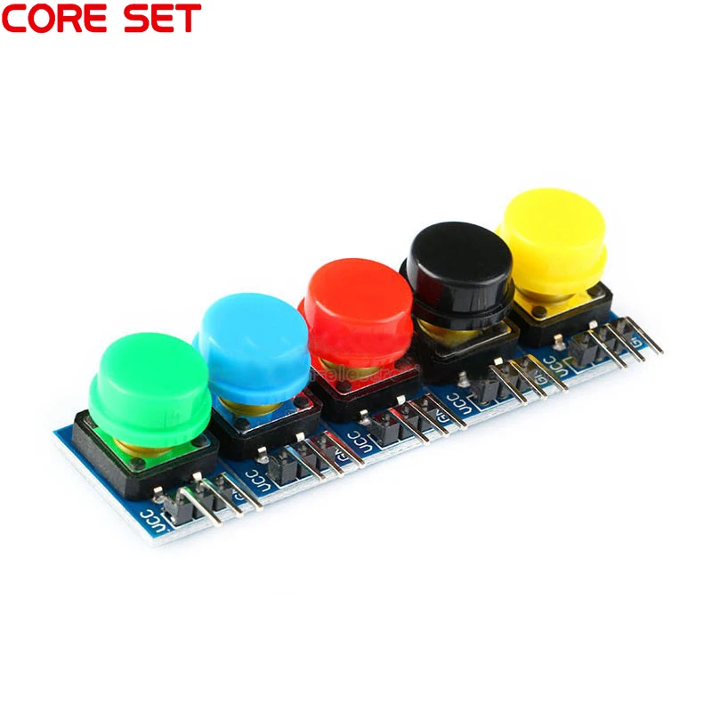 5pcs 12X12MM Big key module Big button module Light touch switch module with hat High level output for arduino or raspberry pi 3