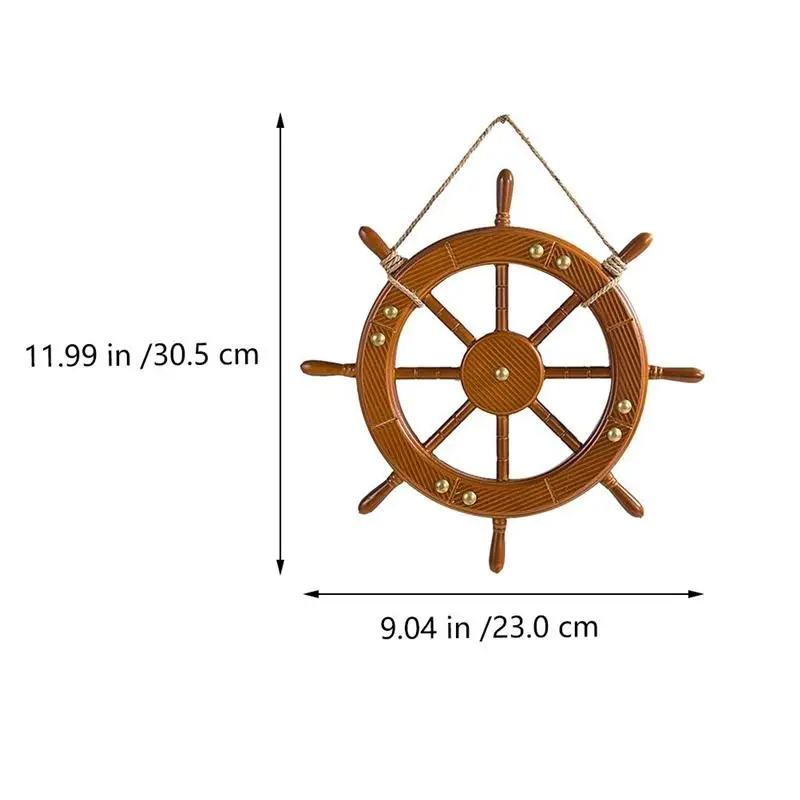 Wheel Ship Nautical Wooden Steering Wall Wood Hanging Boat Marine Vintage Boat Wheel Mirror Boat Wheel Mirrorative