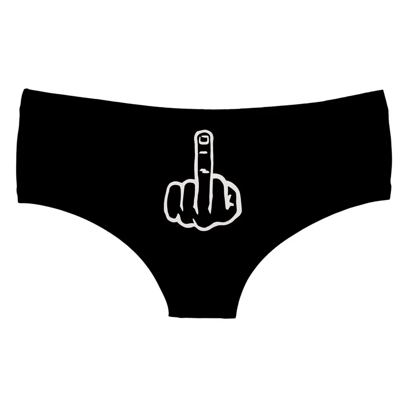 DeanFire Super miękkie majtki 3D damskie bielizna czarny zabawny nadruk Kawaii Push Up seksowne majtki bielizna stringi dla kobiet