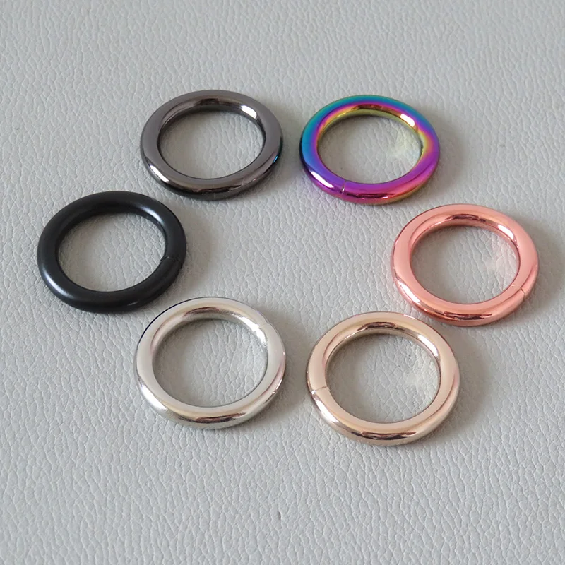 50PCS/Lot 20mm Strong Metal Circular O Ring For Bag Straps Accessory Belt Loop Buckle Hardware Pet Dog Collar Harness Clasp