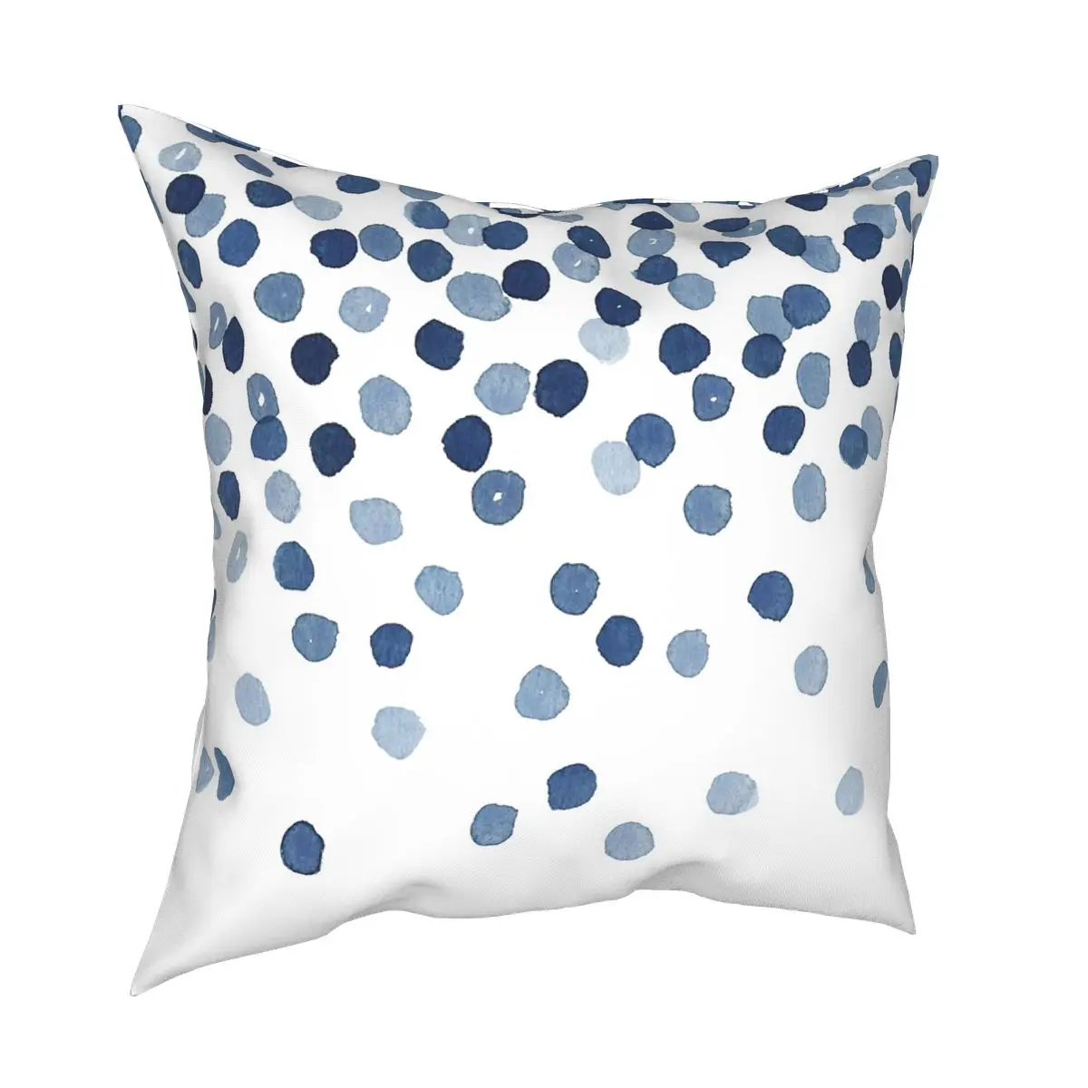 Blue Confetti Falling From The Sky Square Pillowcase Pattern Zipper Decorative for Sofa Seater Cushion Cover