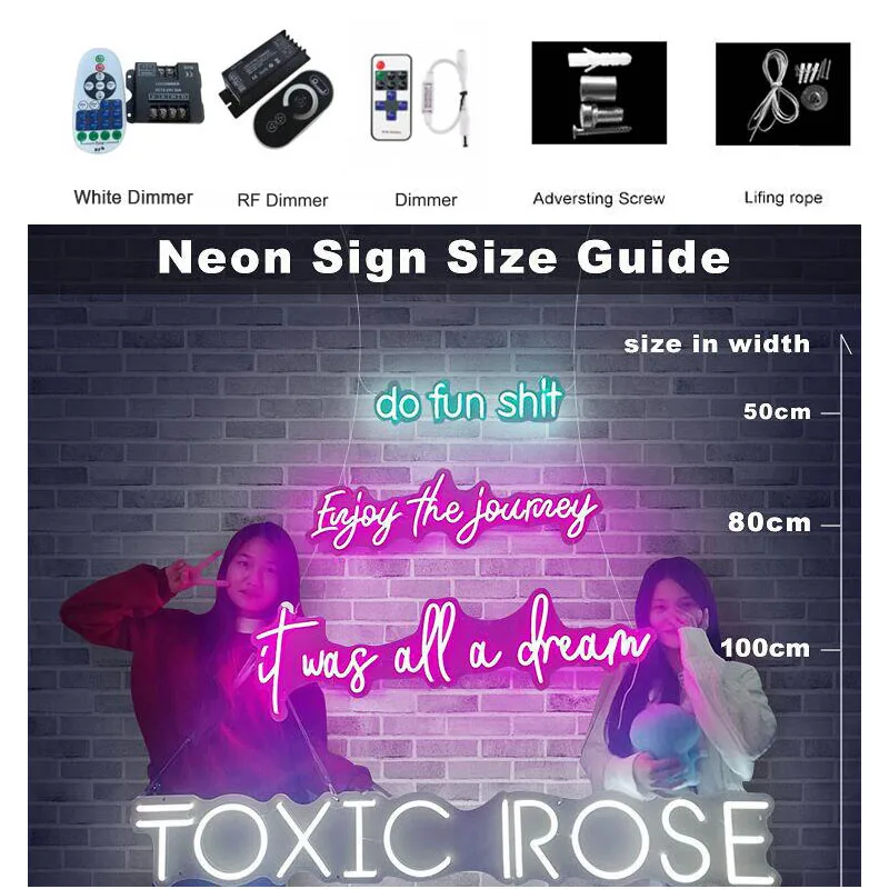 Custom Neon Sign Led Happy Birthday Neon Light Flex Transparent Acrylic Oh Baby Let's Party Neon Sign Wedding Party Club Decor