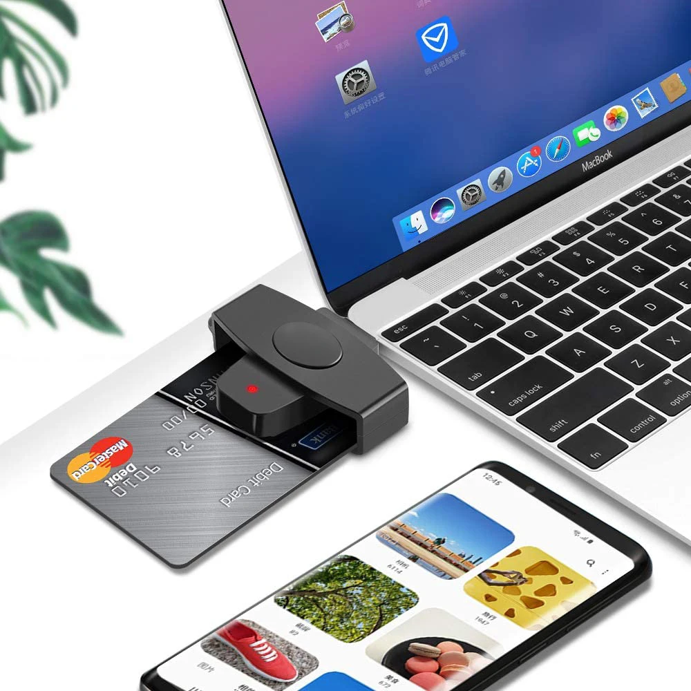 Lettore Smart Card USB Rocketek – CAC, Carta D’Identità, Chip Bank, SIM – Per Windows E Mac