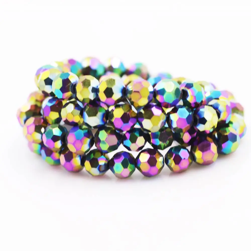 32Faceted Round Ball 6MM 8MM 10MM Crystal Glass Loose Beads DIY Making Beadwork For Needlework Charms Jewelry Accessories