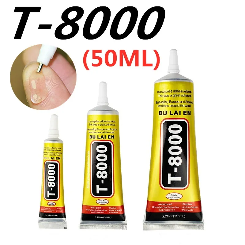 T-8000 50ML MultiPurpose Industrial Adhesive Jewerly Craft Rhinestone And Nail Gel T8000 Diy Phone Frame Fix Screen Glass Glue