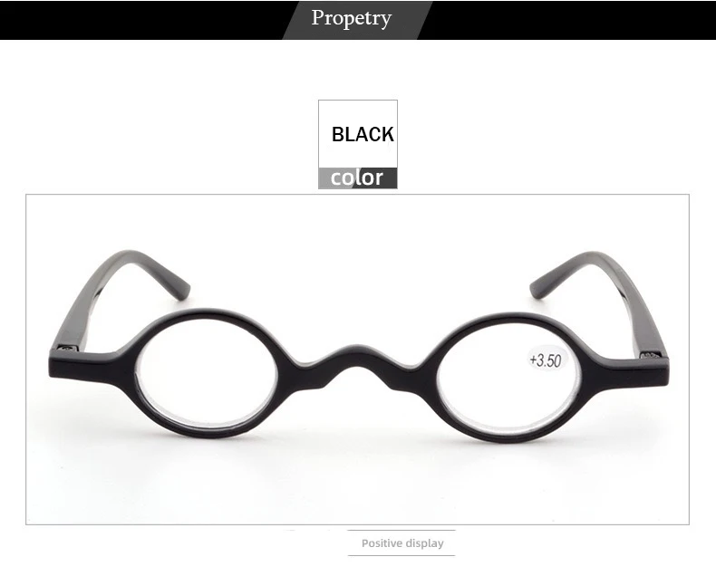 Sighttoo Kleine Rahmen Gläser Lupe Mini Lesebrille Männer Retro Runde Brillen Mit Fall Männlichen Verordnung Gläser + 3,5 – Detail 7
