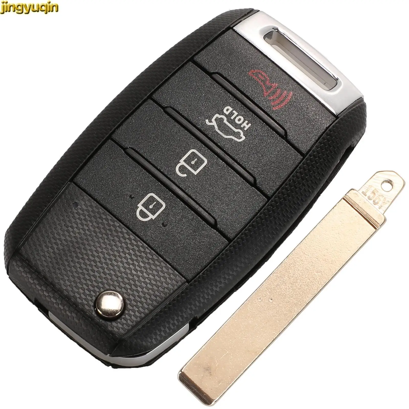 Jingyuqin Remote Flip Key Fob For Kia Carens Cerato Forte K2 K3 K5 Rio 3 Soul 2017 Sorento Optima Sportage Hyundai Avante 3/4BTN