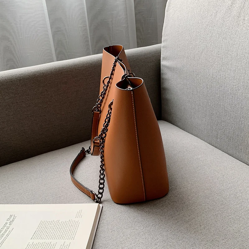 Large Capacity Fashion Shoulder Bags For Women Chains PU Leather Handbag Totes Luxury Top-handle Travel Bag bolsa feminina