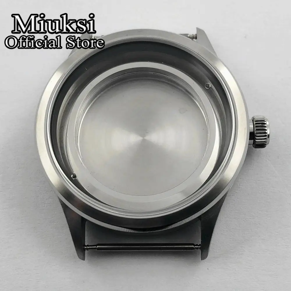 Imagem -04 - Miuksi Sterile Silver Ver Case Vidro de Safira Fit Eta 2836miyota 8205 8215 821a Mingzhu Dg2813 3804 Movimento 41 mm