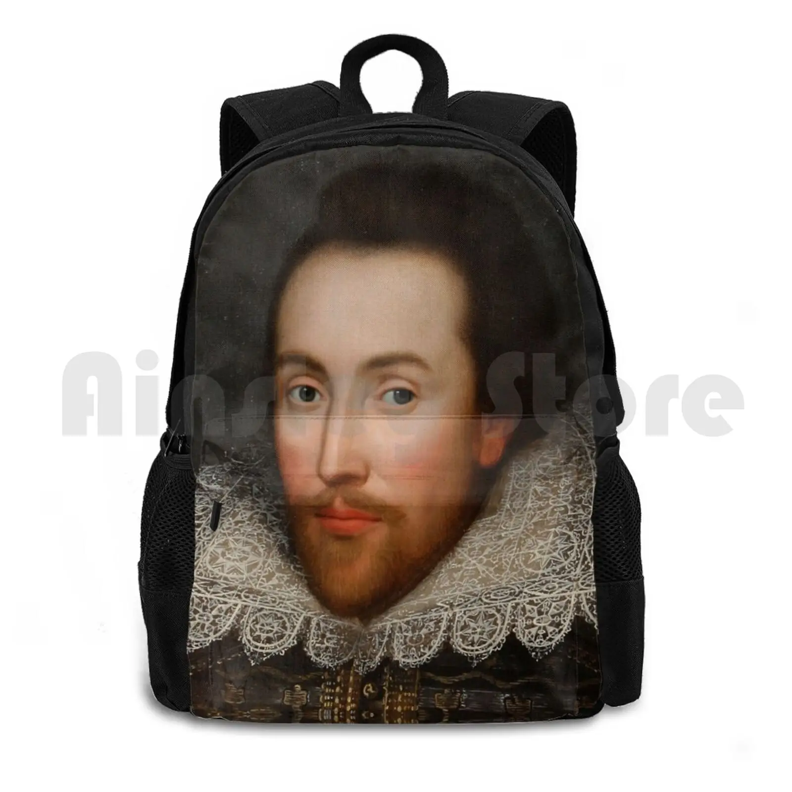 Vintage William Shakespeare Portrait Outdoor Hiking Backpack Waterproof Camping Travel Shakespeare William Shakespeare Portrait