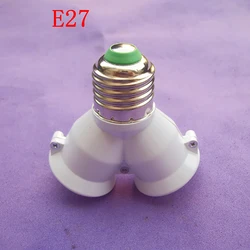 E27 1 Male to 2 Female Y Shape LED CFL Light Bulb Base Converter Adapter Splitter Lamp Holder E27 Screw Bulb Bases Extend 전구어댑터