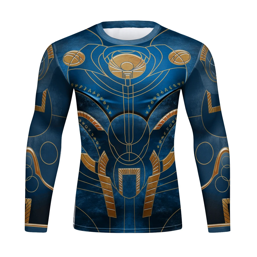 Eternals 3D Printed T-shirt Men Punk Style Compression Shirt Comic Cosplay Clothing Fitness Long Sleeve Casual Tops Male Tshirt