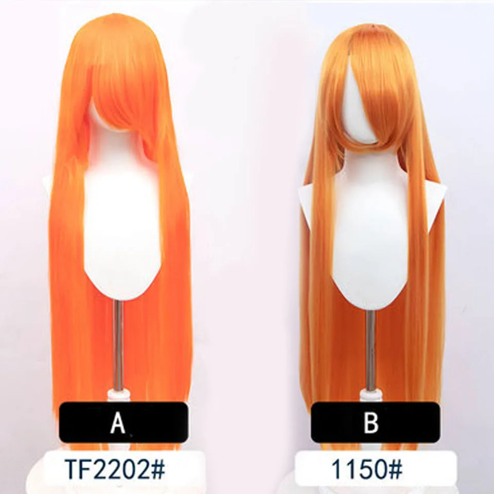 AOSI 100 cm lange gerade Cosplay-Haar-Synthetik-Perücke, Schwarz, Weiß, Rot, Rosa, Braun, Gold, Blau, Damen, hitzebeständig, Anime-Perücken – Detail 10