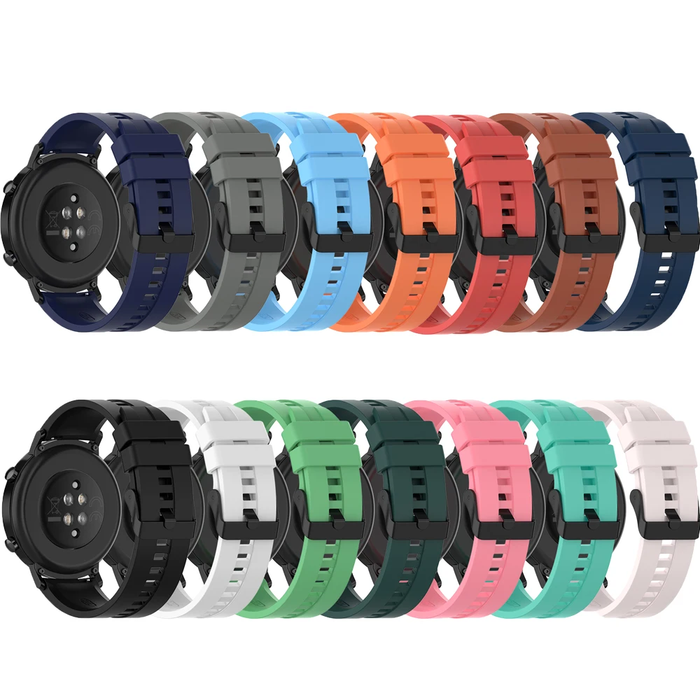 20 22mm Soft Silicone Officia Strap For Huawei Watch GT3 46mm 42mm Bands GT Runner Honor Magic 42 46mm Watchband Bracelet Correa