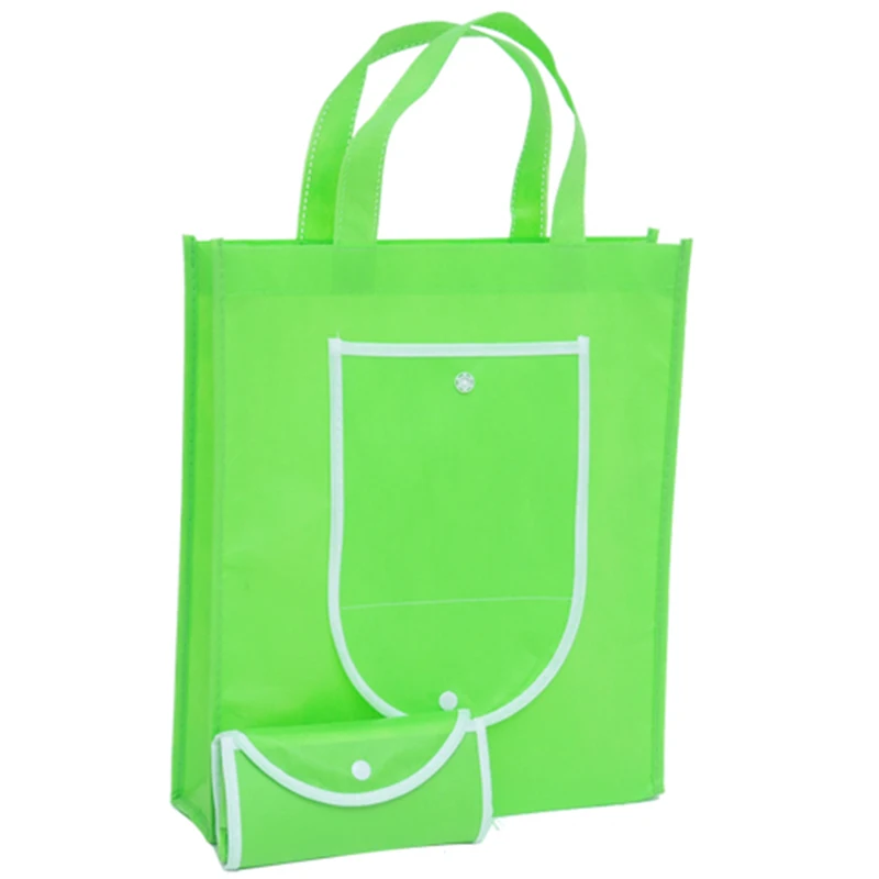 20pcs New Reusable Non Woven Shopping Bag Solid Color Foldable Grocery Convenient Tote Eco-friendly Storage Handbag