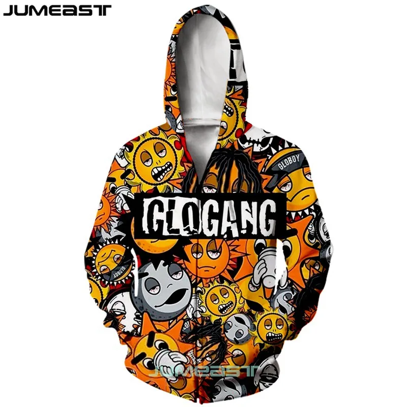

Jumeast Men Women 3D Sweatshirts Glogang Oversized Coat Streetwear Harajuku Casual Jacket Pullover Fashion Spring Zipper Hoodies