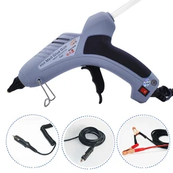 100W/20W Car Universal Glue Gun for Dent Repair with Cigarette Lighter/ Battery Clips Plug Safe DC 12V 24V 7/11mm Glue Sticks