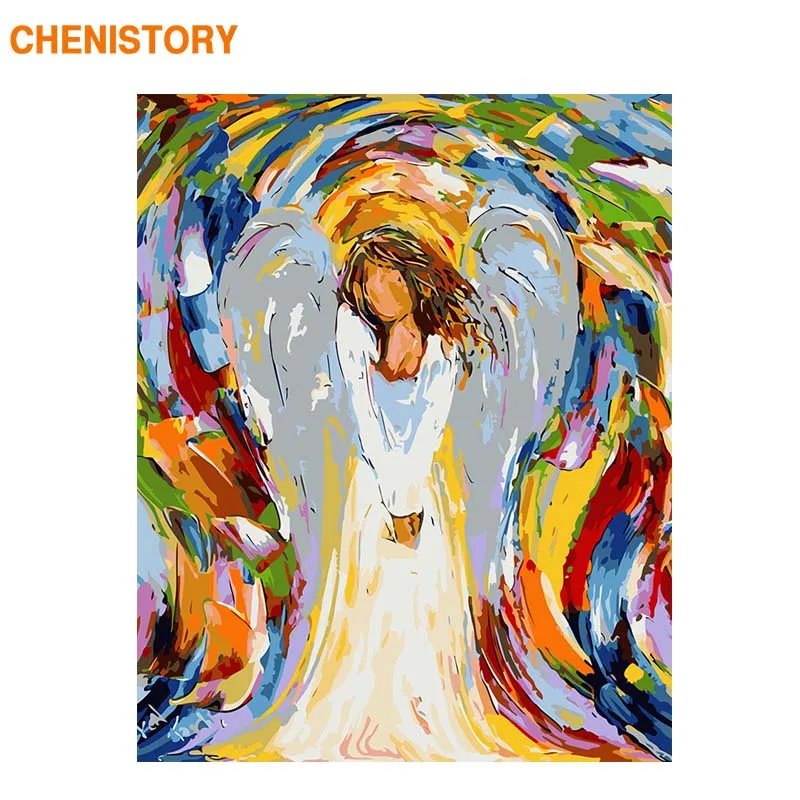 

CHENISTORY Frame Picture Angel Diy Painting By Numbers Acrylic Paint By Numbers Wall Art Picture By Numbers 60x75cm Home Decors