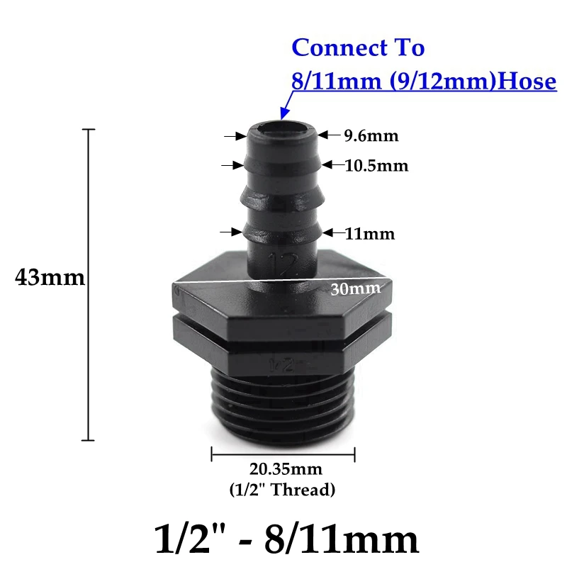 10 ~ 50 sztuk 4/7 8/11 16mm wąż LDPE System nawadniania kropelkowego złącza wodne ogród Bonsai doniczka szklarnia podlewanie części