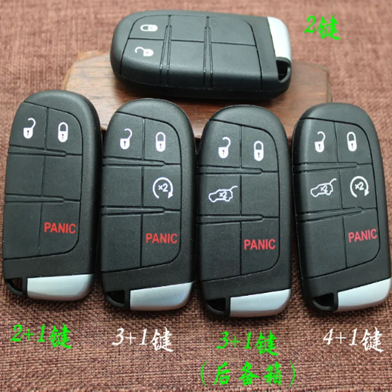 5pcs 2/3/4/5 Buttons Smart Remote Car Key Shell For Chrysler Dodge Journey 2011-2015 Keyless Fob Case With Emergency Blade