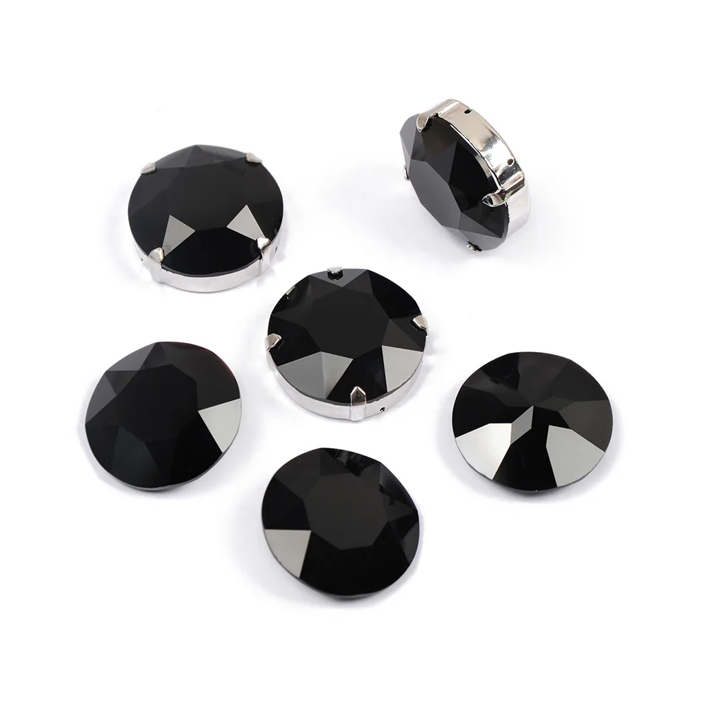 YANRUO 1201 Runde 27mm Genähte Steine Glaskristalle Große Strasssteine Rivoli Pointback DIY Diamantsteine für Schmuck und Kleidung – Detail 18