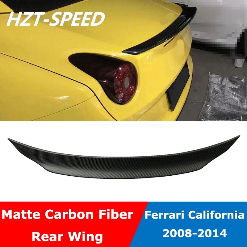 Bright Matte Carbon Fiber Car Body Kit Rear Trunk Spoiler Lip Wing For Ferrari California 2008-2014