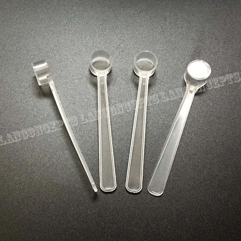 Long handle 1ML Plastic Spoon 0.5g PP Scoop 0.5 gram Measuring Scoop for milk powder Liquid -1000pcs/lot wholesale free shipping