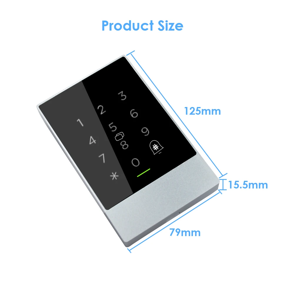 K2 IP65 Waterproof Bluetooth TTLOCK App Remote Door Access Control System Kit Touch Password Keyboard 13.56MHZ Access Control