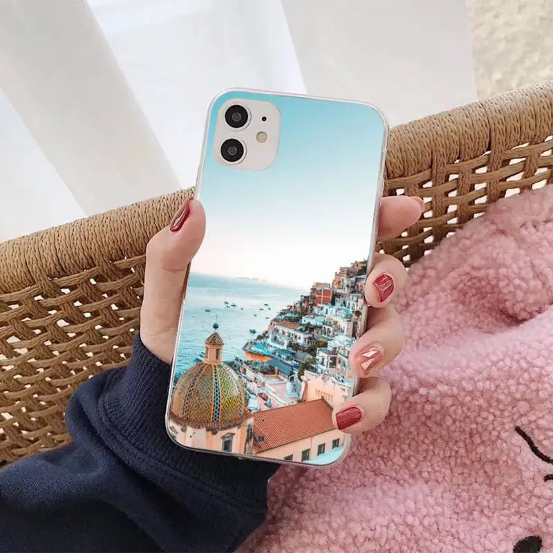 MaiYaCa Oia Santorini Greece Phone Case for iphone 13 11 12 pro XS MAX 8 7 6 6S Plus X 5S SE 2020 XR case