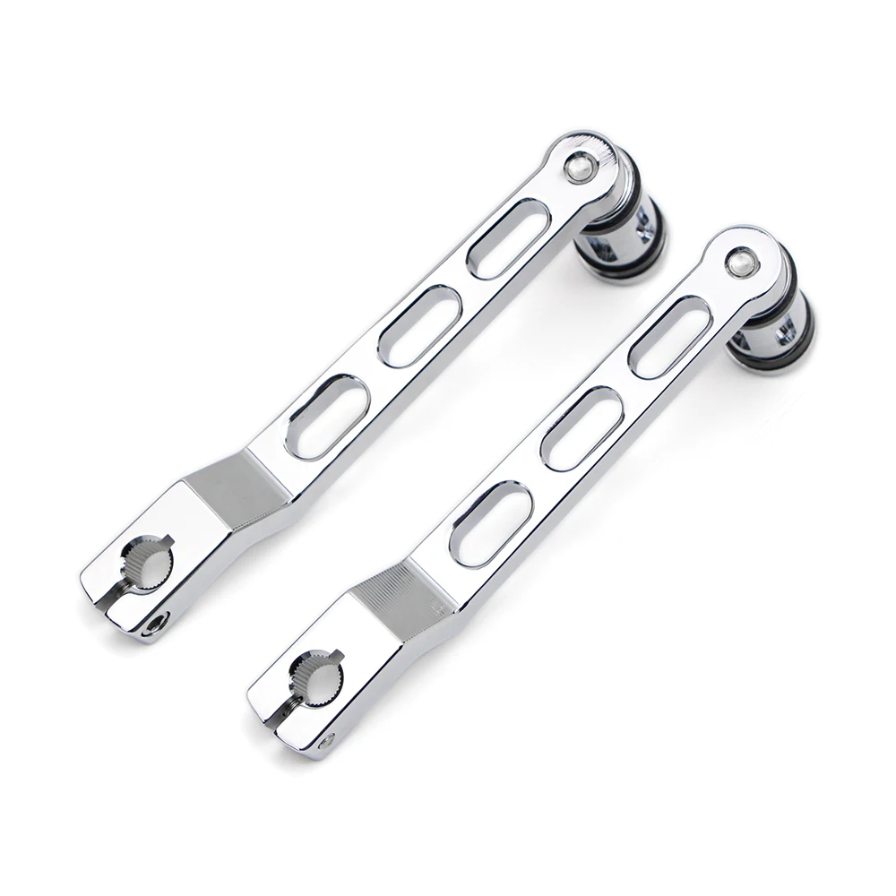 Aluminum Motorcycle Heel Toe Gear Shift Levers Shifter Pegs for Harley FL Softail Touring Trike Motorbike 2008+ Chrome / Black