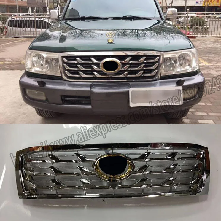 For Land Cruiser 4500 4700 FJ100 LC100 2006-2007 1PCS Plating Front Grille trim